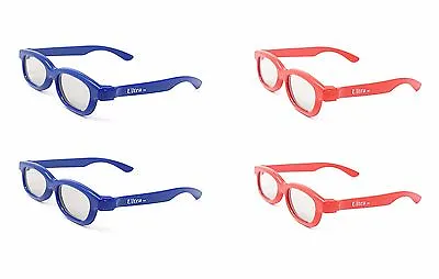 £10.99 • Buy 4 Pairs Of Children's Passive 3D Glasses 2 Red 2 Blue LG Toshiba Cinemas LG