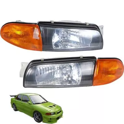 1991-1995 FIT Mitsubishi Lancer E-car Ecar Glx Head Lamp Light Corner Lamp Set • $324.91