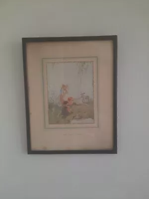 VINTAGE Margaret W Tarrant The Daisy Chain Rare Framed Fairy Picture Print 1930s • $43.58