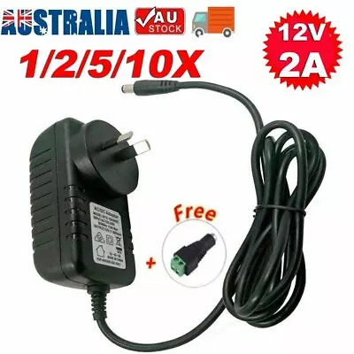 $35.99 • Buy AC/DC 12V VOLT 2A Power Supply Adapter Charger For LED Strip Lights & CCTV