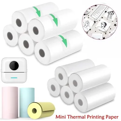 Mini Thermal Printer Pocket Bluetooth Phone Photos Label Printing Machine Paper • £5.99