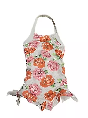 Janie & Jack Girls' 1-piece Rose Print Swimsuit Size 5 Nwt • $24.95