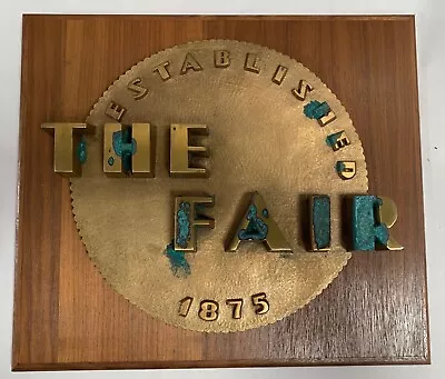 ORIGINAL Vtg Antique The Fair Bronze Chicago Department Store Sign Plaque (A95) • $549.95