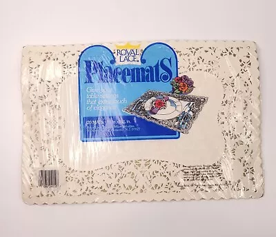 Vintage Paper Placemats 9.75  X14.5  Royal Lace White Floral Tea Party Shower 20 • $25