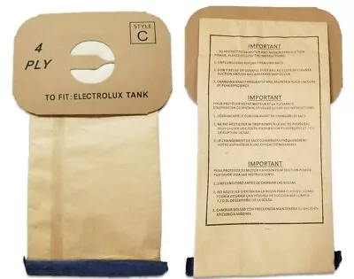 20 Bags For Electrolux Canister Vacuum Cleaner Style C 4 Ply Bag • $16.95