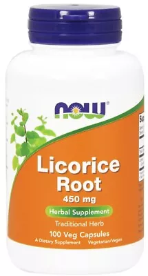 NOW Foods Licorice Root 450mg - 100 Vcaps • £14.95