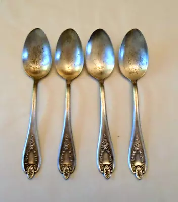 1847 Rogers Bros. Silverplate Old Colony  XS Triple  Set Of 4 Soup Spoons • $29.99