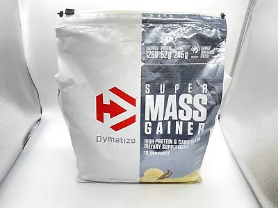 Dymatize Super Mass Gainer Powder Gourmet Vanilla 12lb Protein Carb Blend 07/25 • $70
