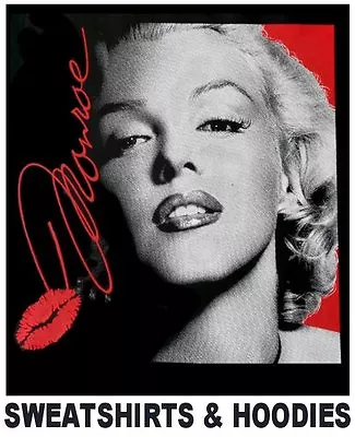 $23.99 • Buy Signature & Lip Print Gorgeous Marilyn Monroe Celebrity Sweatshirt  Xt99