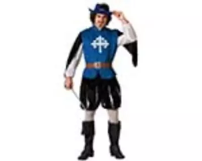 ATOSA Men's Adult Blue Musketeer Costume Outerwear (Pack Of 12) XL Multicoloured • $47.27