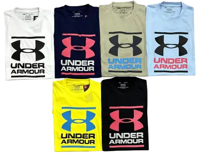 Men Under Armour Short Sleeve Crew Neck T-Shirt Cotton Blend  Brand New • £12.89