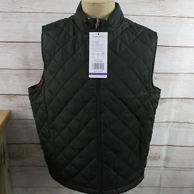 New Hawke Co. Mens Diamond Quilted Vest Olive Green 2XL • $34.99