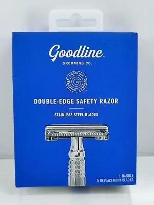 Goodline Men's Double Edge Safety Razor + 5 Stainless Steel Replacement Blades • $9.80