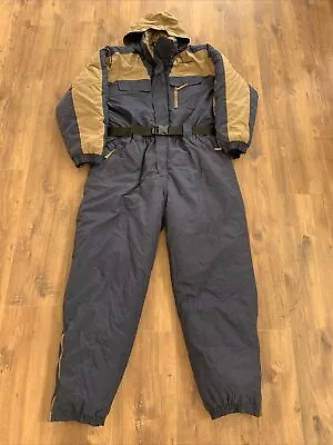 Vintage Ozark Trail Snowmobile Ski Suit Hooded Belted Mens Size Large EUC Vtg • $119.99