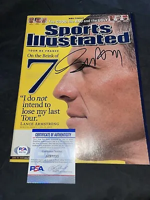 £145.37 • Buy Lance Armstrong Signed SI Sports Illustrated Full Magazine PSA/DNA #3