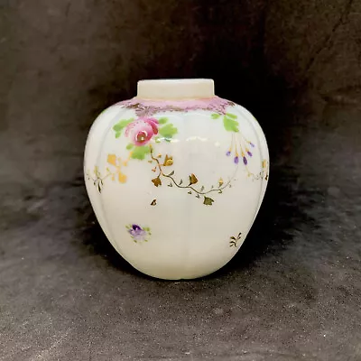 Vintage Hand Painted Porcelain Vase Pink & Gold Flowers 3  • $24.97