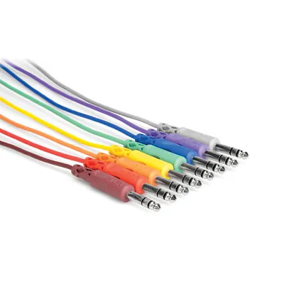 Hosa CSS 800 - BALANCED PATCH CABLES 8PCS. 1/4  TRS JACK TO 1/4  JACK • £27.04