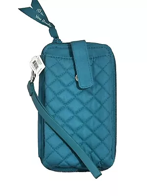 NWT Vera Bradley RFID Smartphone Wristlet Recycled Cotton Forever Green/SRP$60 • $38