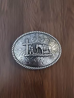 Montana Silversmiths Christian Cowboy Attitude Belt Buckle 61304 • $18.99