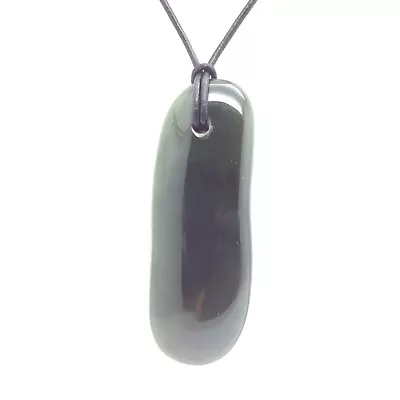 $84.96 • Buy Siberian Jade Pebble Pendant Green Nephrite Jade Stone Necklace Siberia #61