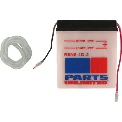 Parts Unlimited 6V Conventional Battery #6N61D-2 (R6N6-1D-2) • $26.21