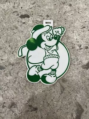 MICKEY MOUSE Plastic Golf Bag Name Tag Green & White • $7.99