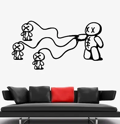 Wall Decal Voodoo Dolls Manipulator Witchcraft Vinyl Sticker (ed1829) • $69.99