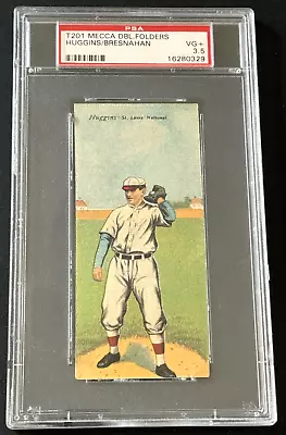 1911 T201 Mecca Double Folders HUGGINS / BRESNAHAN PSA 3.5 VG+ Two HOFers • $275