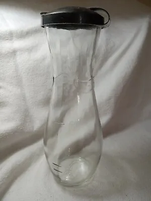 Vintage Good Seasons Salad Dressing Glass Cruet Shaker Bottle Black Lid (968) • $6.99