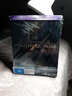 PACIFIC RIM .2013.3D + 2D Bluray .LIMITED EDITION STEELBOOK.3 DISC.Like New.RegB • $31.54