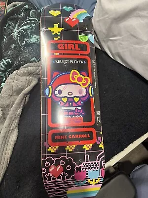 Girl X Sanrio Kawaii Arcade Hello Kitty Mike Carroll 8.37 Pro Skateboard Deck • $95