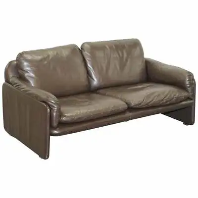 138cm Danish Brown Leather 2 Seat Mid Century Modern Sofa Armchairs Available  • $1867.65