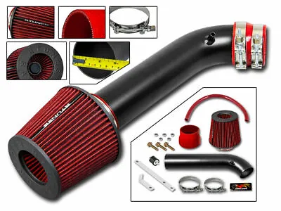 Short Ram Air Intake Kit MATT BLACK + RED Filter For 92-95 Civic 1.5L/1.6L L4 • $80.99
