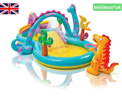 Dinoland Play Centre Inflatable Dinosaur Paddling Pool And Water Slide  • £64.90