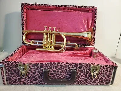 Conn Cornet Dir Japan P46208 1 Dent Vincent Bach 7EMouth Piece Pink Leopard Case • $174.99