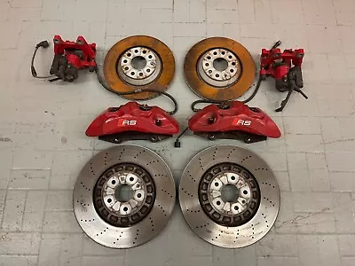 2020 Audi Rsq3 Complete Akebono 6 Pot Brake Caliper & Disc Set 83a615105f X2 • $2300.20