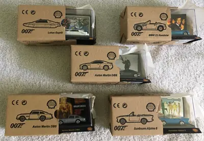 £10 • Buy Boxed Diecast Models, Shell Collection 007 James Bond Movie Cars X 5