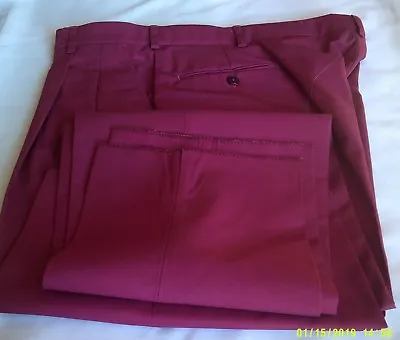 NEW Maroon Men's Casual Pants Made In The USA Of P/C Sizes; 36 Thru 52 • $9.99