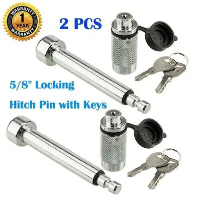 $24.99 • Buy Hitch Pin Trailer Coupler Lock 2 Pcs Set Keyed Unalike Key Open/Lock HD Kit