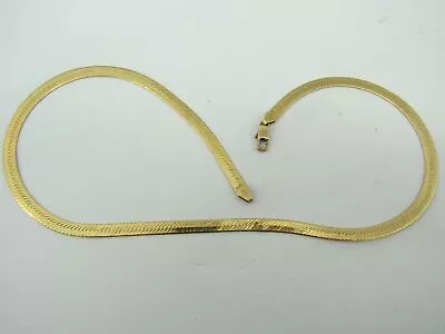 14k Yellow Gold Serpentine Milor Necklace W/Kinks 12.7 Grams • $56