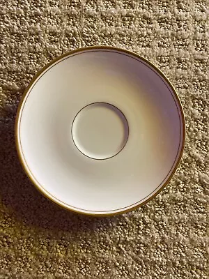 SAUCER Mikasa Narumi Bone China Wheaton A1-102 White Gold Band 6.25  • $12