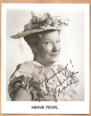 Minnie Pearl Autographed/signed 8x10 Photo  Howdy!  • $60