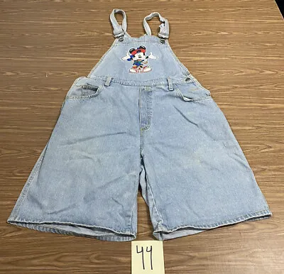 $24.99 • Buy Vintage Disney Denim Mickey Mouse Overalls Size Large