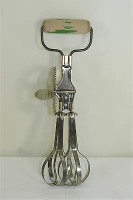 Vintage 1923 A & J Aluminum With Wooden Handle Hand Mixer Egg Beater USA • $9.99