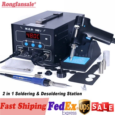 $140.60 • Buy 2-in-1 80W Soldering & Desoldering Rework Station Vacuum Pump Gun Tool WEP-948