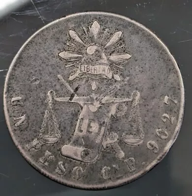 1871 Cn P Mexico Balanza Peso. Culiacan Mint. • £0.01