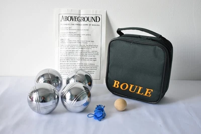 £19.95 • Buy Boules French Petanque Set Of 4 With Wooden Jack In Carry Case (3)