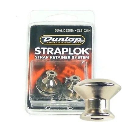 Strap Locks Dual Design By Jim Dunlop Nickel 1 Pair. P/N: JD-SLS1031N • £21