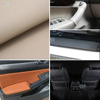 DIY Beige/Tan Leather Steering Wheel Door Handle Armrest Dashboard Panel Cover • $29.99