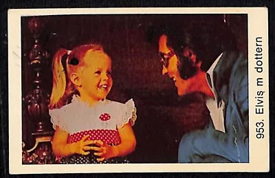 Elvis & Lisa Marie Presley Vintage 1970s Movie Film Star Card From Sweden #953 • $24.99